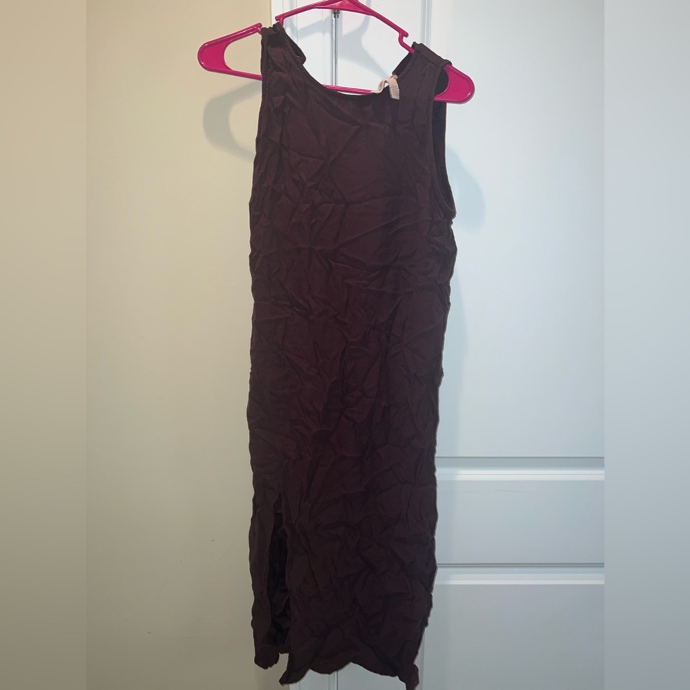 Maroon dress; tight fit; size Small